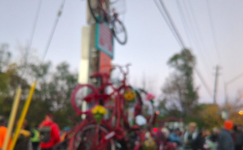Protesting the Bloor bike lane removal, Oct. 20-21